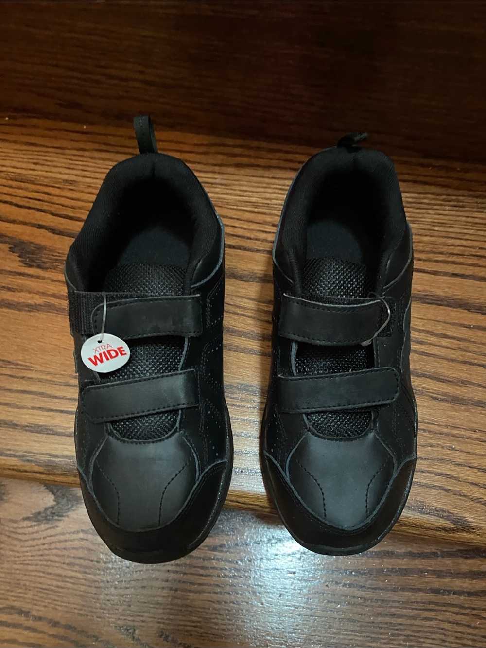 New Balance Kids Black Double-Velcro Sneakers